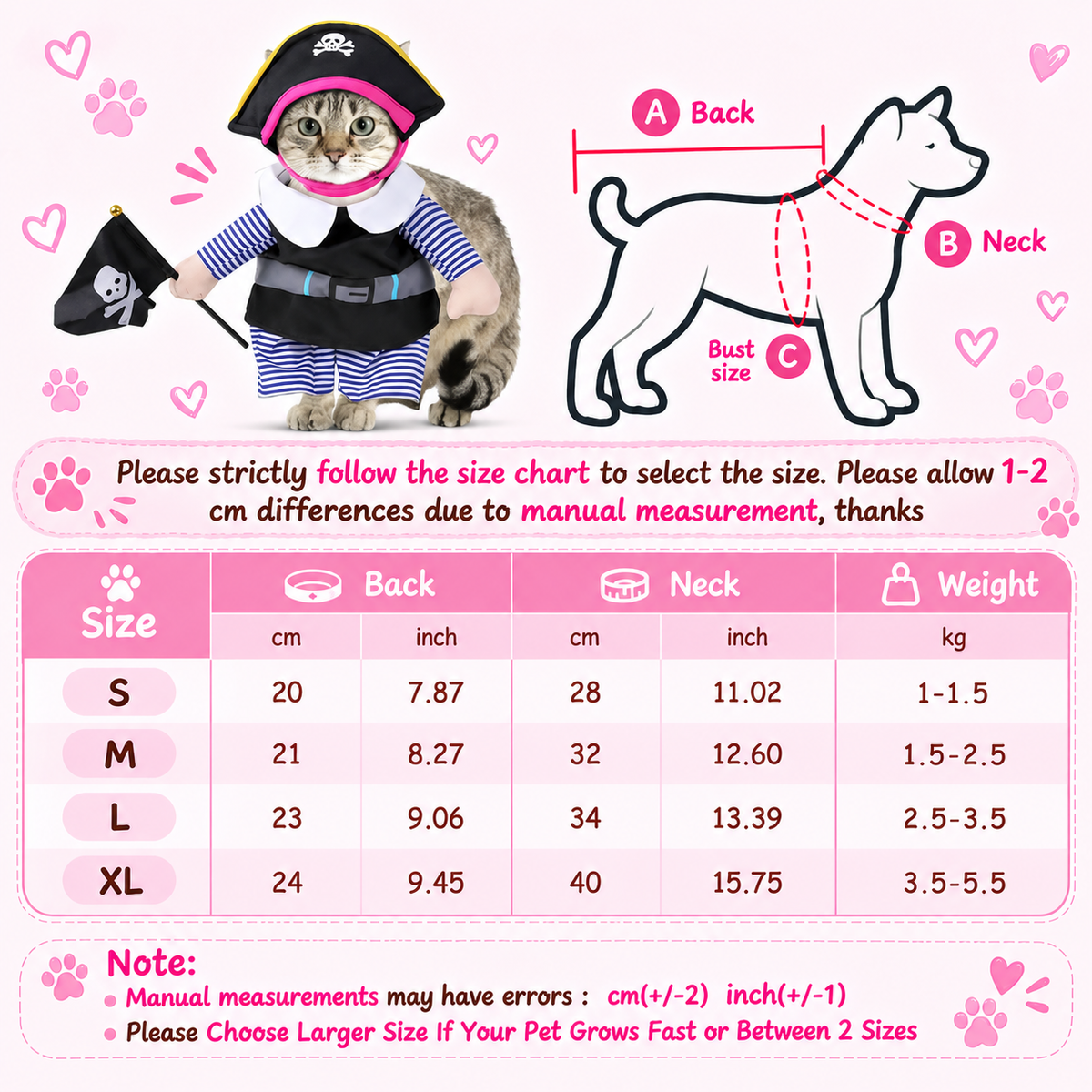 Pirate Pet Costume